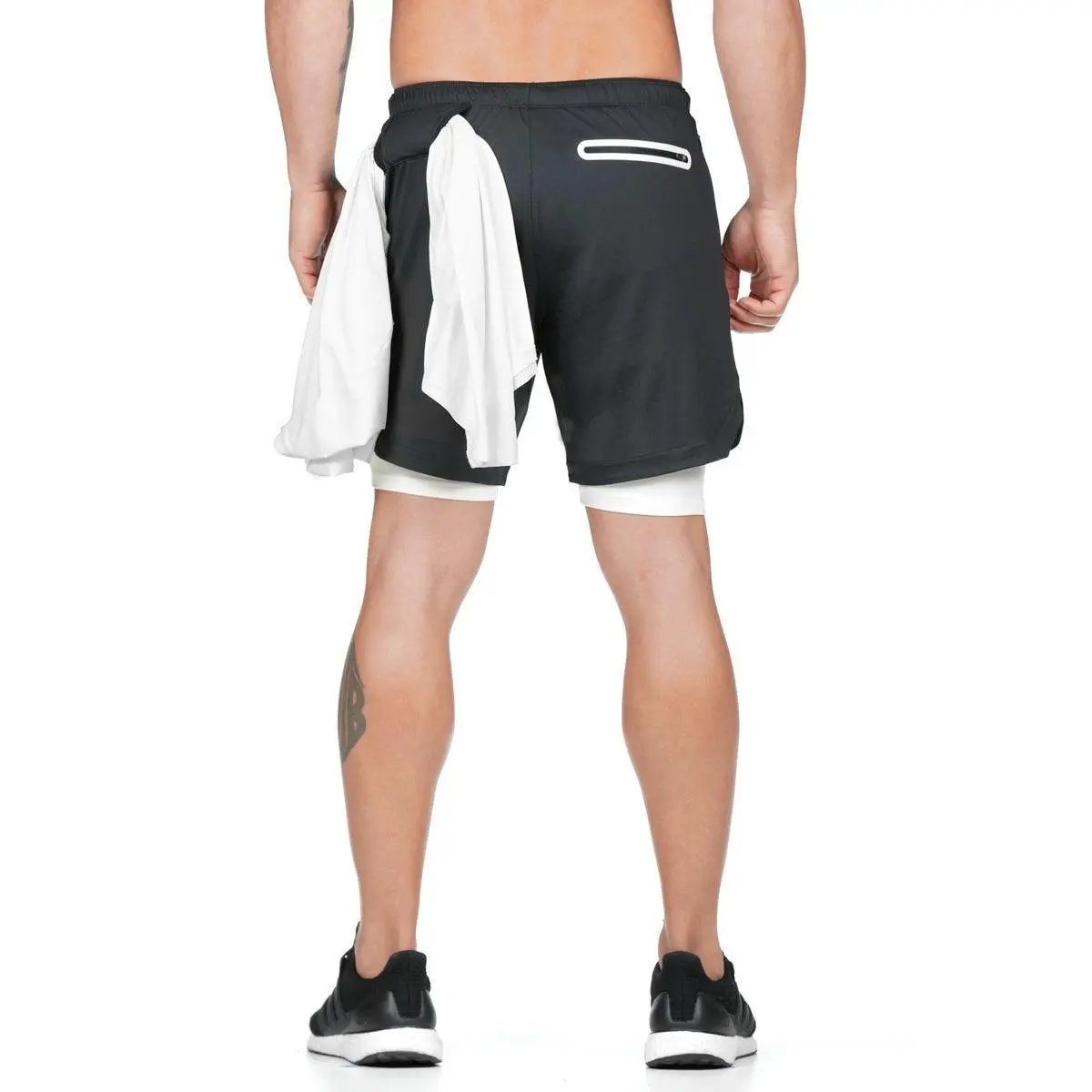 Camo Running Shorts Men 2 In 1 Quick Dry