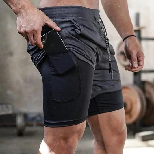 Stevvex men's running shorts black quick-dry athletic shorts with side phone pocket on Tampa Home & Garden Store