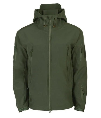 Camouflage Green Hooded Windproof Jacket for Men