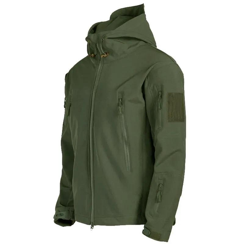 Camouflage Green Hooded Windproof Jacket for Men