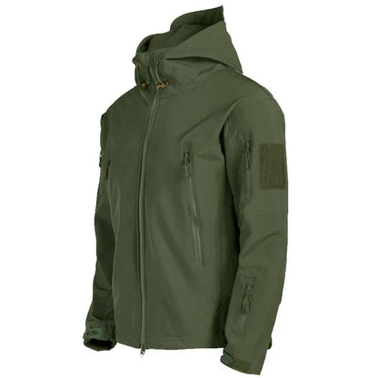 Camouflage Green Hooded Windproof Jacket for Men