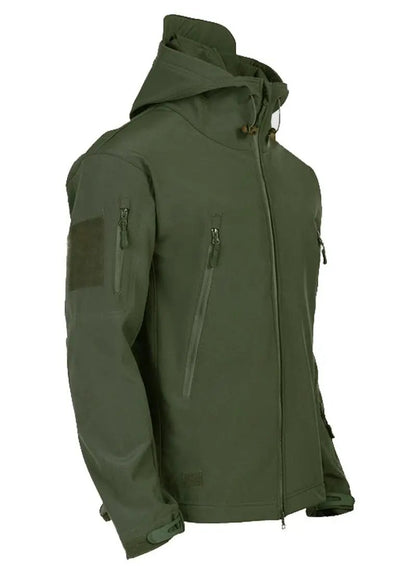 Camouflage Green Hooded Windproof Jacket for Men