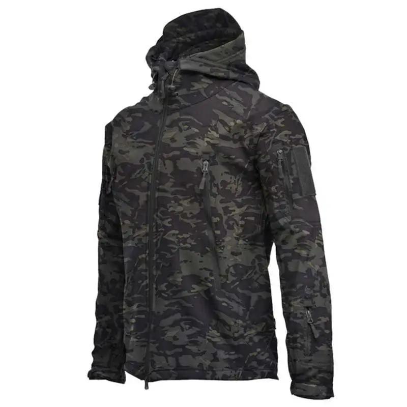 Camouflage Green Hooded Windproof Jacket for Men
