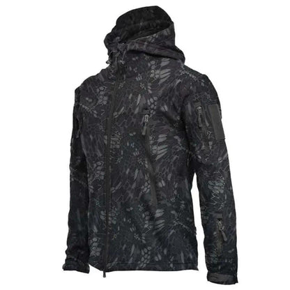 Camouflage Green Hooded Windproof Jacket for Men