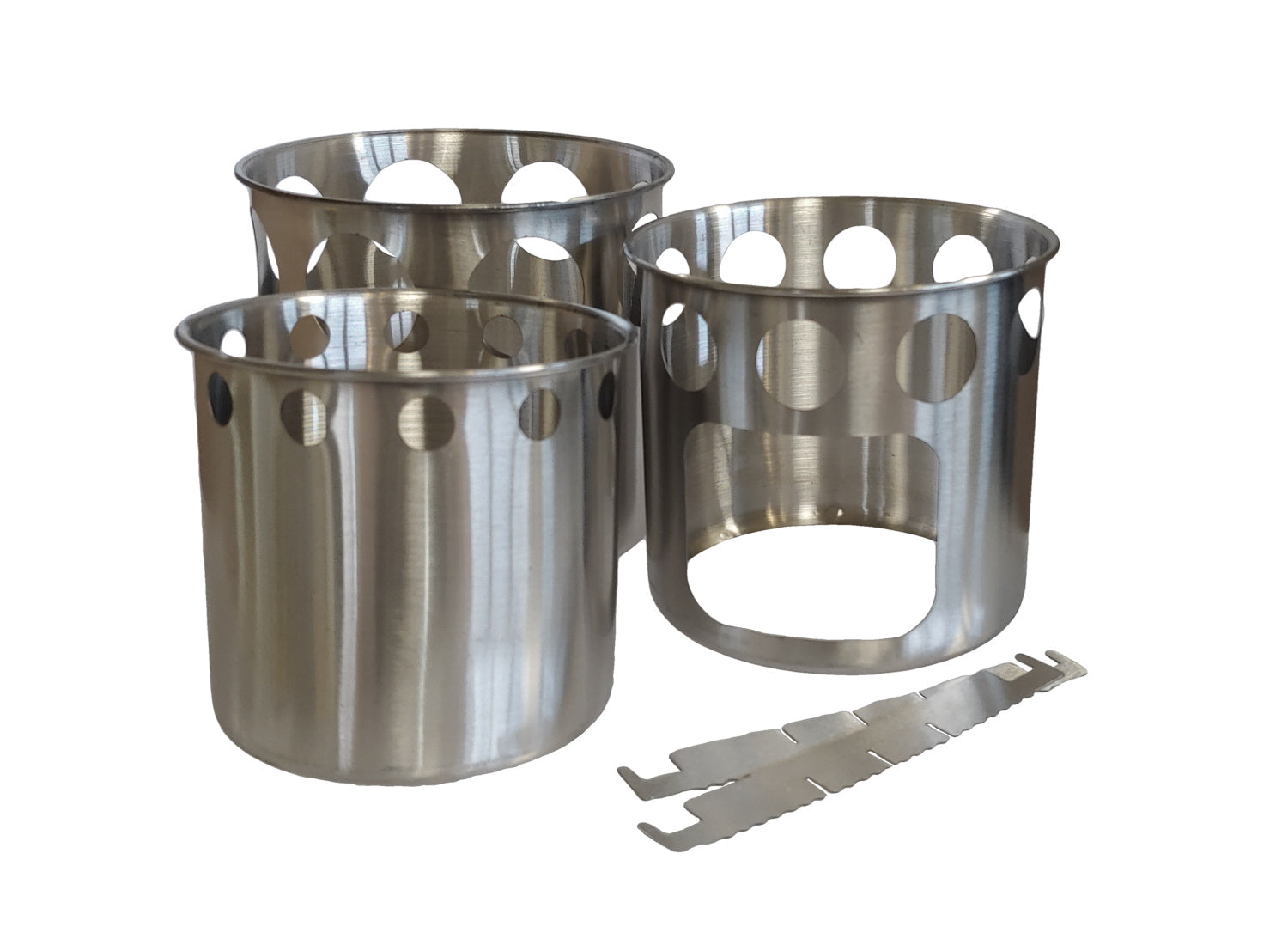 Bio Fuel Stove set of 3 stainless steel cylinders with perforated walls River Country Gear on Tampa Home & Garden Store