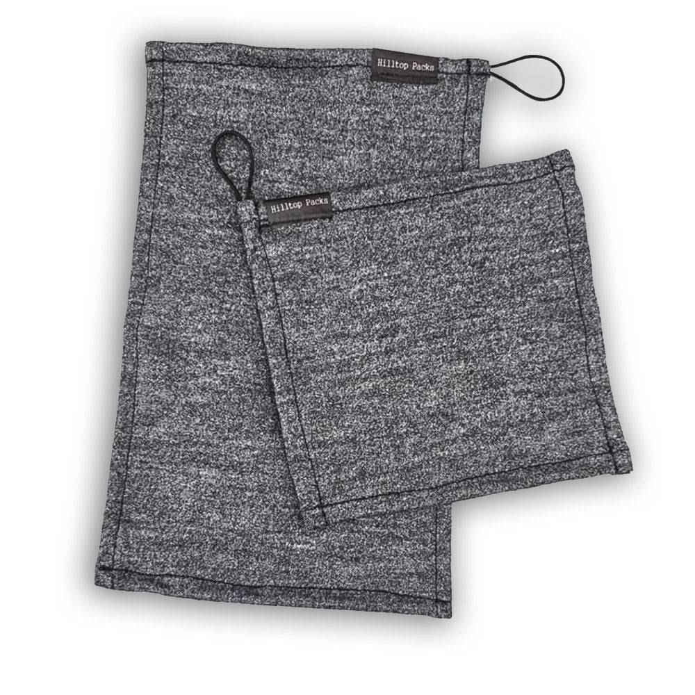 Camp Towel Merino Wool twin pack in heather gray by Hilltop Packs LLC on Tampa Home & Garden Store
