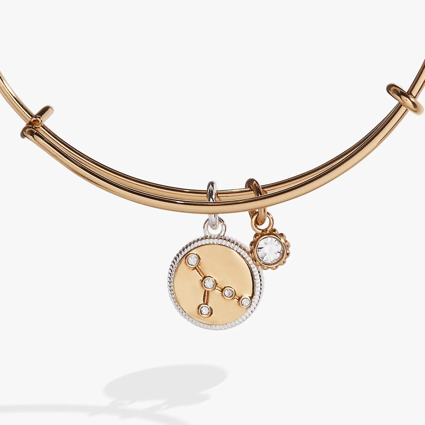 Cancer Zodiac Charm Bangle, rose-gold bracelet with crystal pendants, ALEX AND ANI on Tampa Home & Garden Store