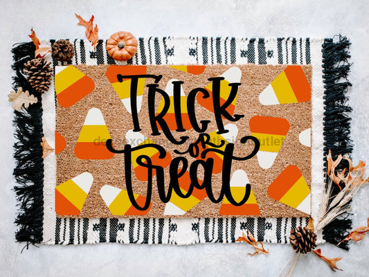 Paillasson Candy Corn « Trick or Treat » Paillasson Halloween Trick or Treat