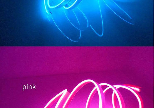 Car LED neon interior light strips blue pink glow USB 5V fuse-protected automotive decoration on Tampa Home & Garden Store