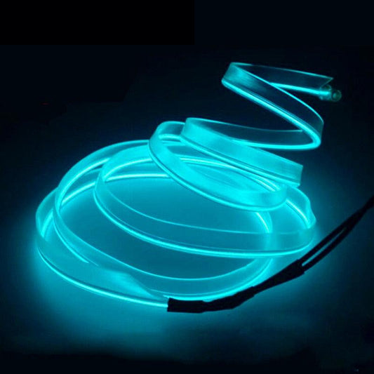 Car interior LED neon light strip blue glow, flexible USB 5V EL wire, Stevvex ALUBK654YDG on Tampa Home & Garden Store
