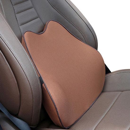 Stevvex car neck headrest pillow brown memory foam cushion with strap on Tampa Home & Garden Store