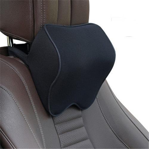 Stevvex black memory foam car neck headrest pillow with adjustable strap on Tampa Home & Garden Store