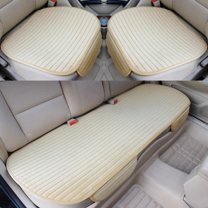 Stevvex beige seat cover set for front and rear seats with cushions universal fit on Tampa Home & Garden Store