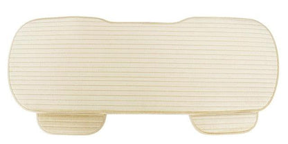 Stevvex beige flocking car seat cushion protector pad, universal fit, non-slip on Tampa Home & Garden Store
