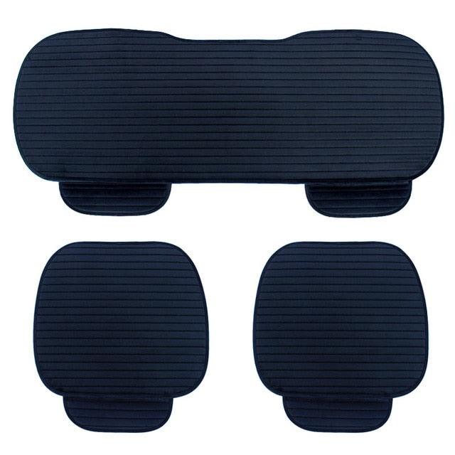 Stevvex navy blue car seat covers set three-piece front rear seat protectors on Tampa Home & Garden Store