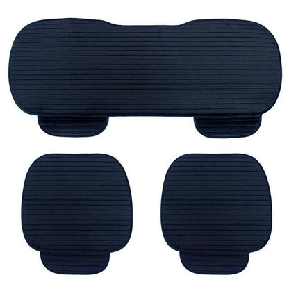 Stevvex navy blue car seat covers set three-piece front rear seat protectors on Tampa Home & Garden Store