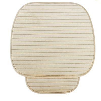 Car seat cushion protector in beige with striped flocking, non-slip, universal fit on Tampa Home & Garden Store