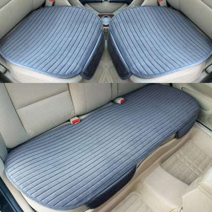 Stevvex blue seat cover for front and rear universal non-slip cushion keeps winter warmth on Tampa Home & Garden Store