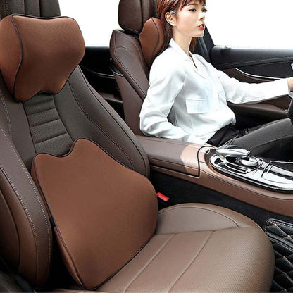 Car Seat Headrest Pillow memory foam brown car neck support cushion Stevvex ALUBK678AWX on Tampa Home & Garden Store