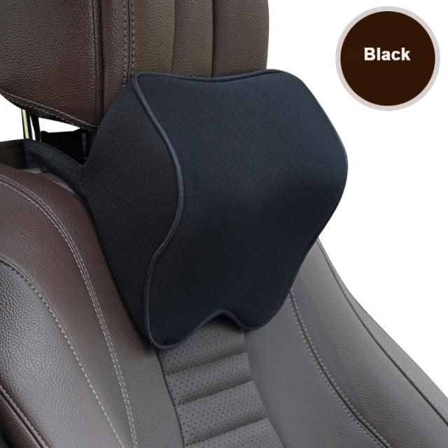 Stevvex car neck rest pillow black memory foam headrest cushion for auto seats on Tampa Home & Garden Store