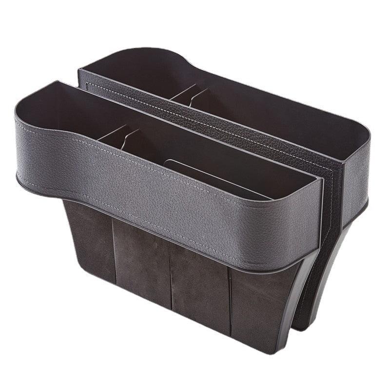 Stevvex car seat organizer in black leatherette with top pockets and front slots on Tampa Home & Garden Store
