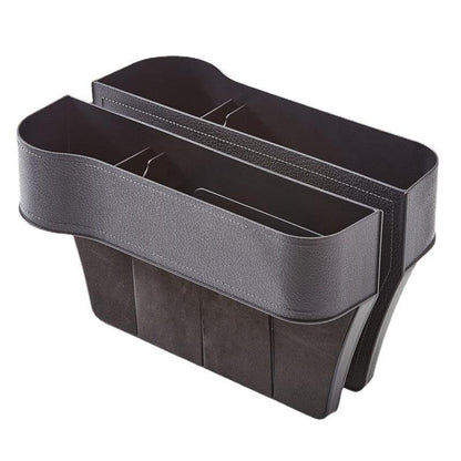 Stevvex car seat organizer in black leatherette with top pockets and front slots on Tampa Home & Garden Store