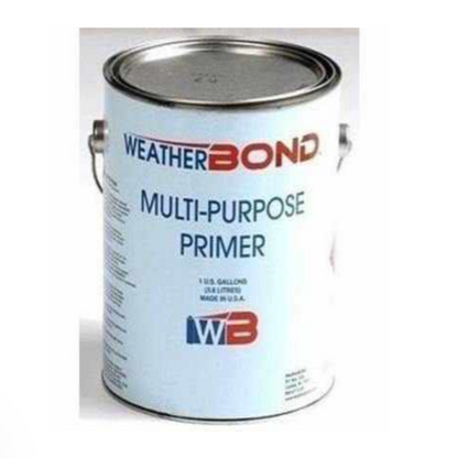 Multi-Purpose Liner Primer can with blue WeatherBond label on Tampa Home & Garden Store