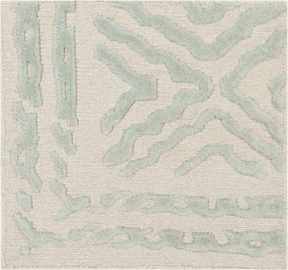 Carnegie Area Rug beige with sage green abstract vine pattern Boutique Rugs on Tampa Home & Garden Store