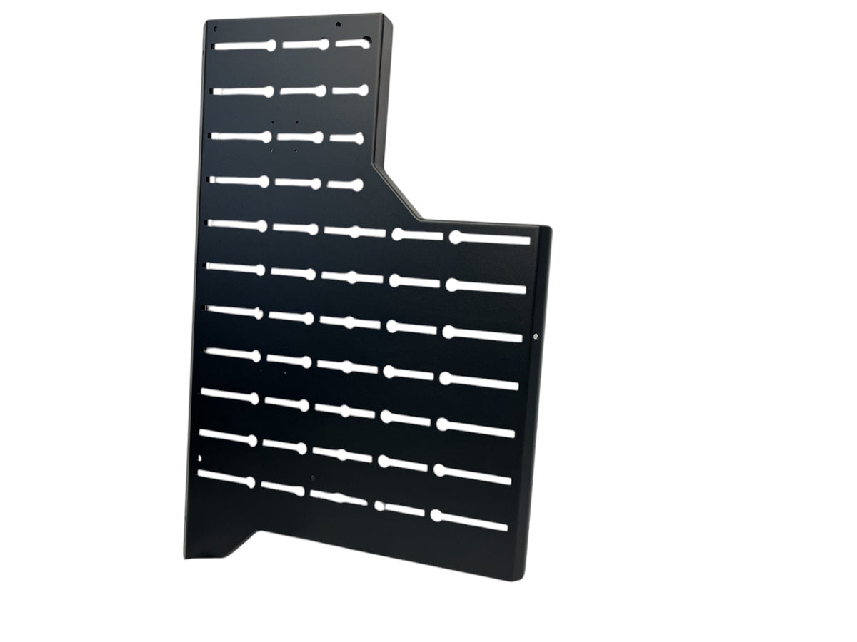 Outpost Sprinter mounting carrier panel, black steel with horizontal slotted holes on Tampa Home & Garden Store