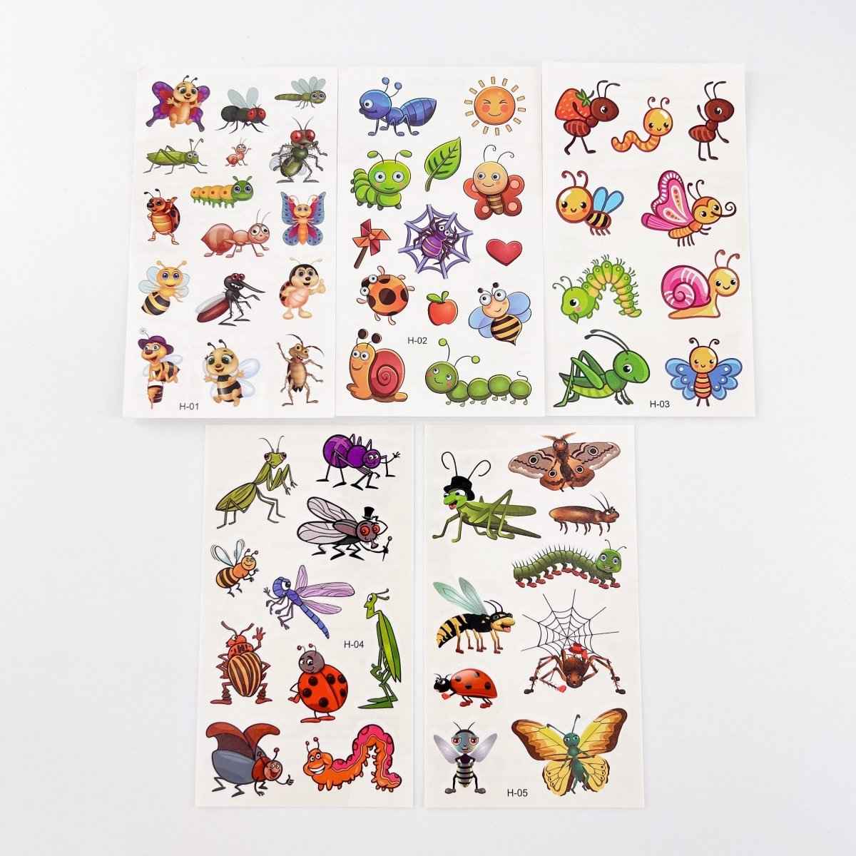 Shaketea Cartoon Bugs Tattoos – 5 sheets of non-toxic waterproof temporary insect tattoos on Tampa Home & Garden Store