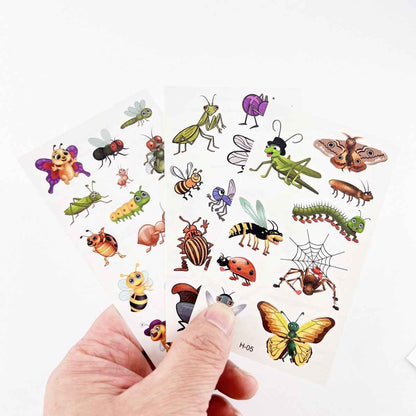 Cartoon Bugs Tattoos 10 sheets insect temporary tattoos by Shaketea non-toxic waterproof stickers on Tampa Home & Garden Store