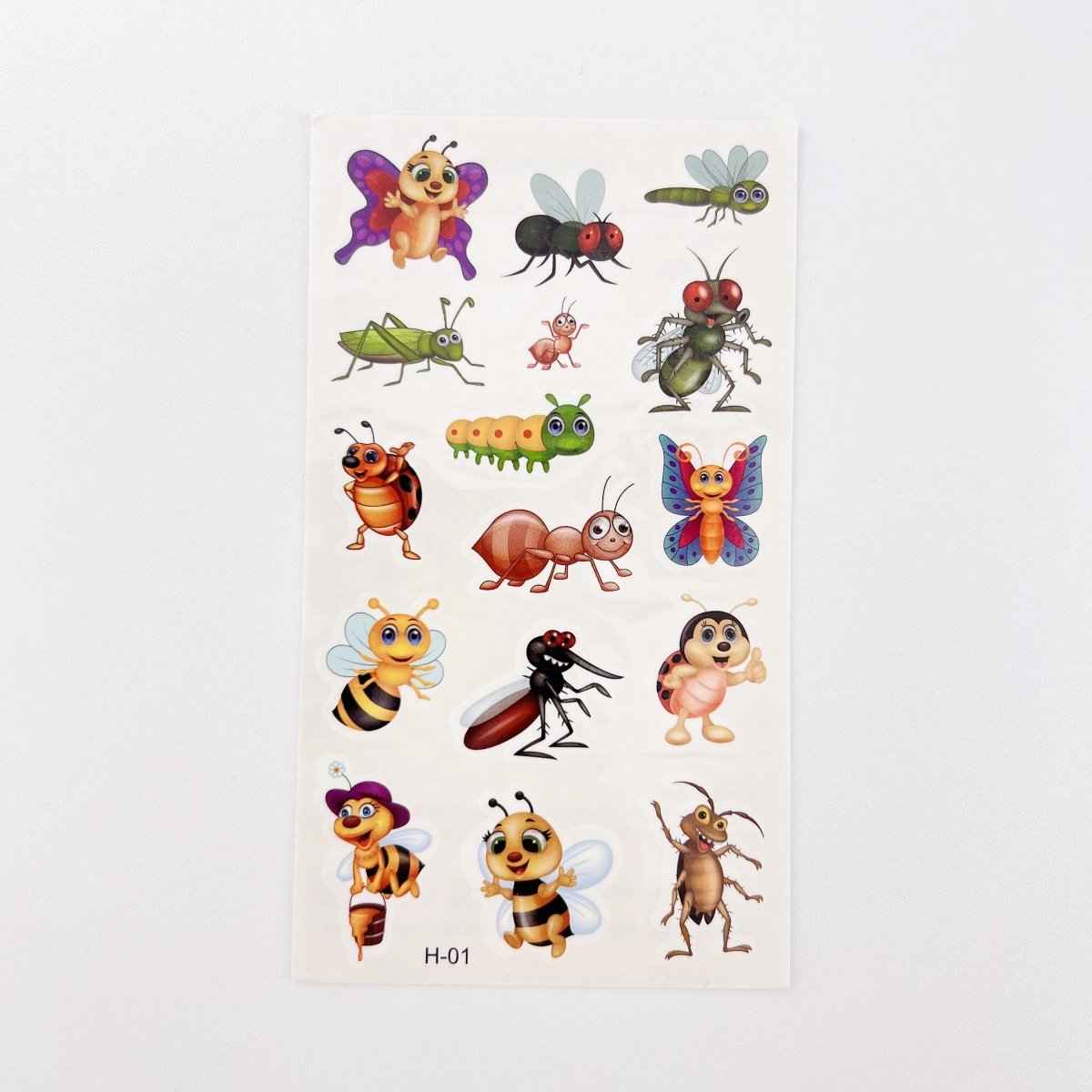 Shaketea cartoon bugs tattoos sheet non-toxic waterproof insect stickers butterflies on Tampa Home & Garden Store