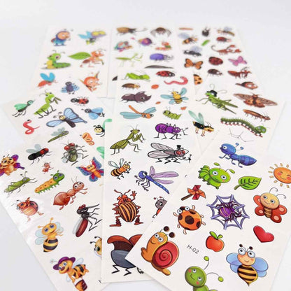Cartoon Bugs Tattoos: 10 sheets of non-toxic waterproof insect temporary tattoos by Shaketea on Tampa Home & Garden Store