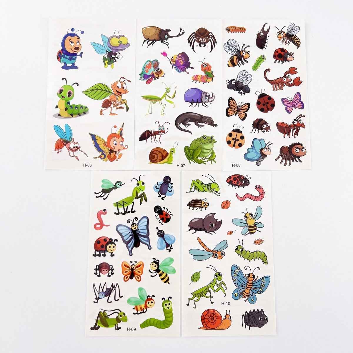 Shaketea Cartoon Bugs Tattoos 10 sheets of non-toxic temporary insect tattoos in bright designs on Tampa Home & Garden Store