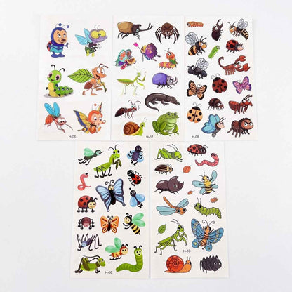 Shaketea Cartoon Bugs Tattoos 10 sheets of non-toxic temporary insect tattoos in bright designs on Tampa Home & Garden Store