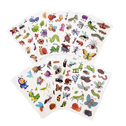 Cartoon Bugs Tattoos – 10 sheets of non-toxic waterproof insect temporary tattoos by Shaketea on Tampa Home & Garden Store