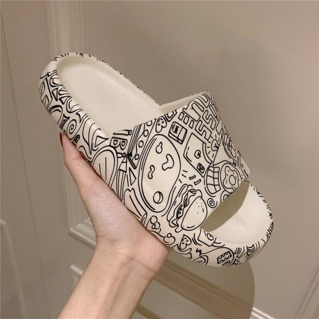 Cartoon Bear Sandals Non Slip Thick Sole Slippers