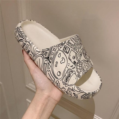 Cartoon Bear Sandals Non Slip Thick Sole Slippers