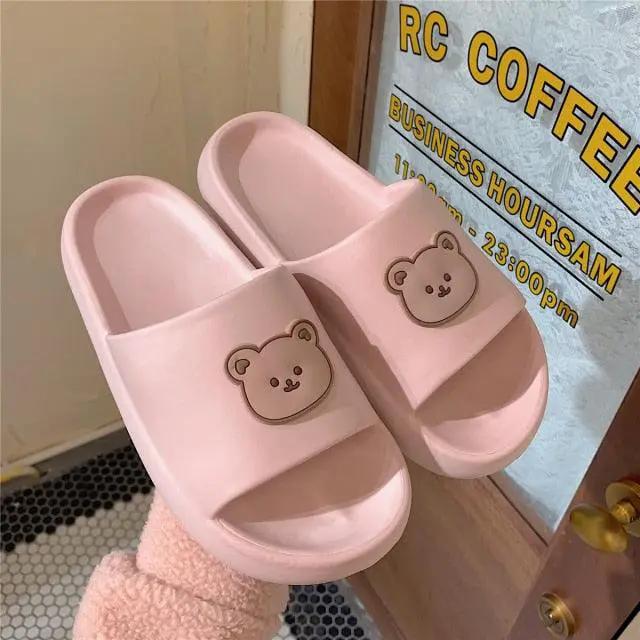 Cartoon Bear Sandals Non Slip Thick Sole Slippers
