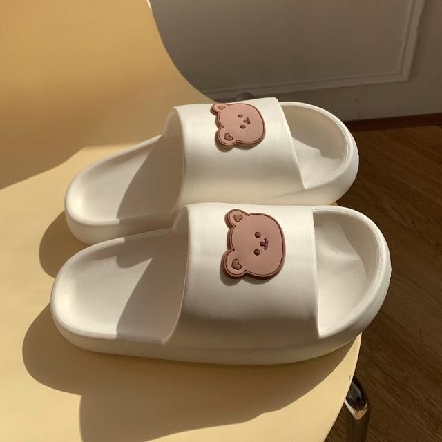 Cartoon Bear Sandals Non Slip Thick Sole Slippers
