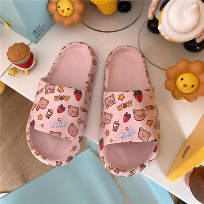 Cartoon Bear Sandals Non Slip Thick Sole Slippers