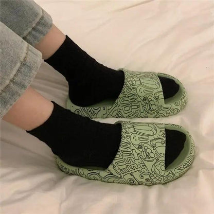Cartoon Bear Sandals Non Slip Thick Sole Slippers