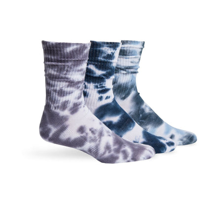 Casual Crew Tie Dye Socks With A 3 Pack Bundle
