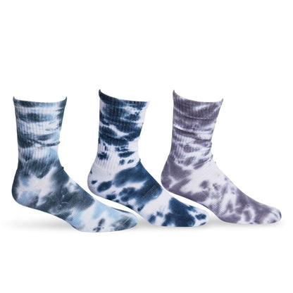 Casual Crew Tie Dye Socks With A 3 Pack Bundle