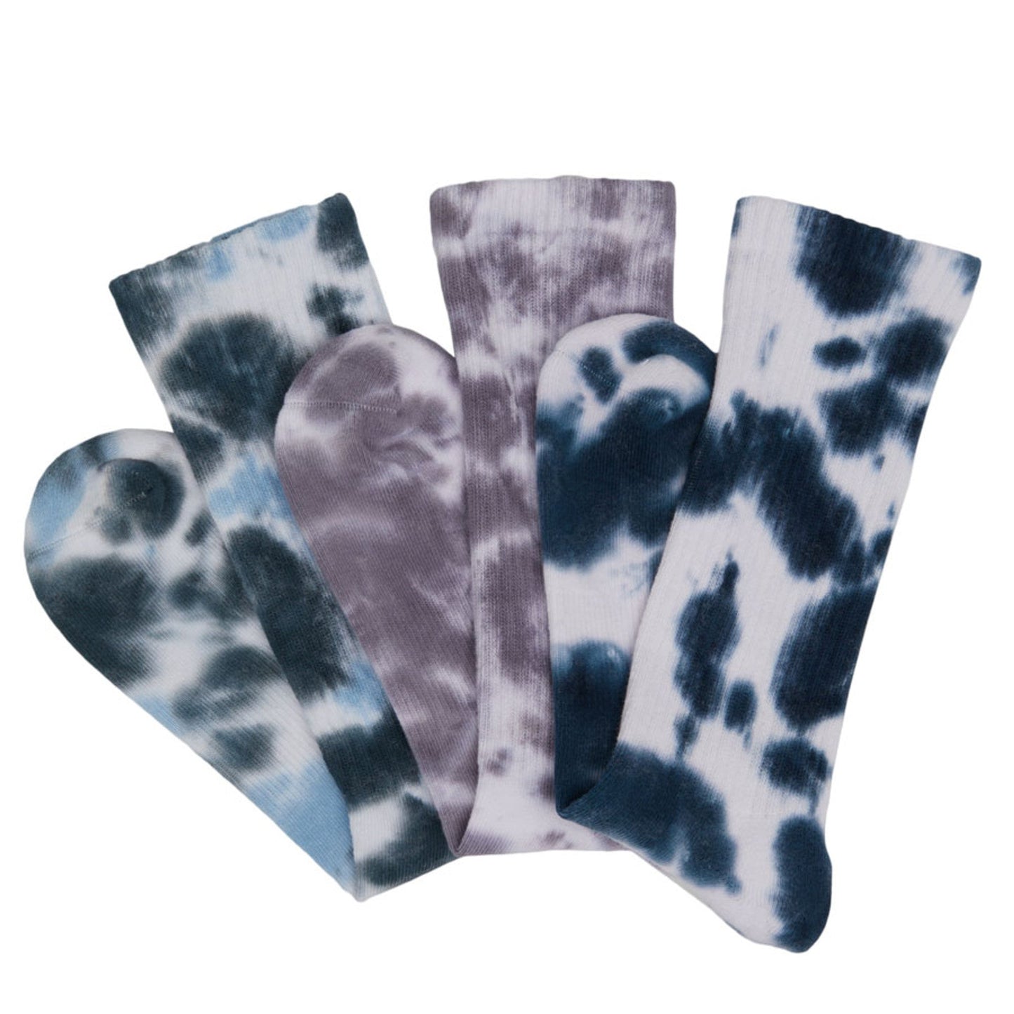 Casual Crew Tie Dye Socks With A 3 Pack Bundle