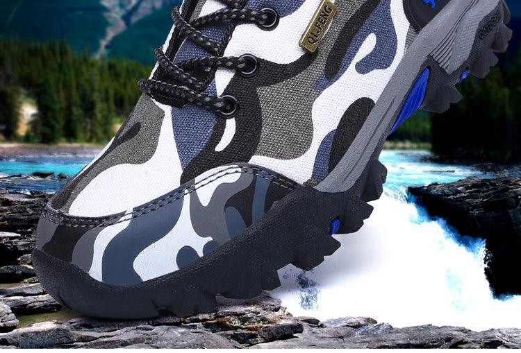Stevvex camouflage mesh athletic shoes with anti-slip outsole for outdoor walking on Tampa Home & Garden Store
