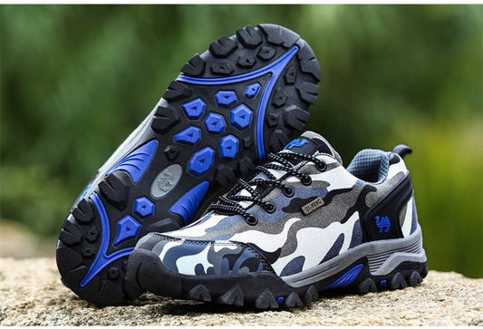 Stevvex camouflage athletic shoes with mesh upper and rugged non-slip outsole on Tampa Home & Garden Store
