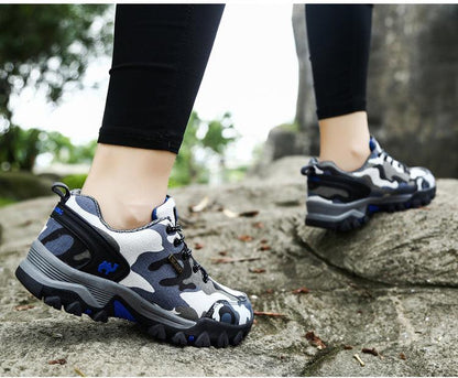Stevvex camouflage athletic shoes pair, grey mesh, rugged non-slip sole for outdoor walking on Tampa Home & Garden Store