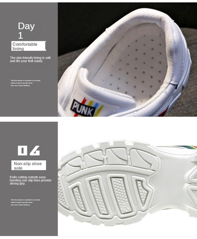 White lace-up sneakers with padded lining and non-slip outsole on Tampa Home & Garden Store