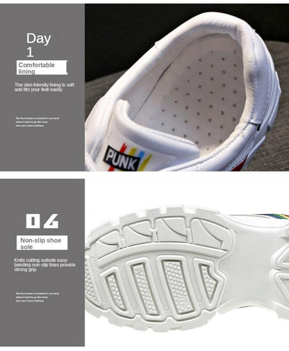 White lace-up sneakers with padded lining and non-slip outsole on Tampa Home & Garden Store